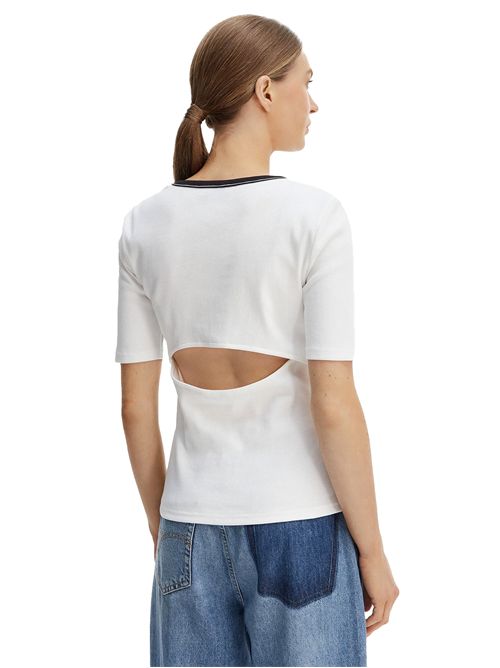 Calvin Klein Slim Ribbed T-Shirt CALVIN KLEIN | LV047F247GYAF